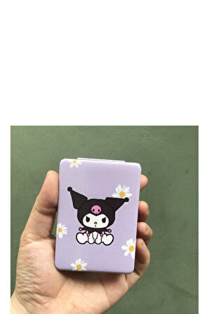 Kuromi Figürlü Mini Cep Aynası 8.6 cm X 6.2 cm - Papatya Model 5