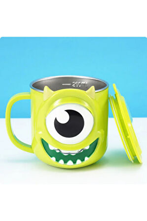 Kawaii 3D Monster Karakter Kabartmalı Modelli Paslanmaz Çelik Su Bardağı Kupa Kahve Mug