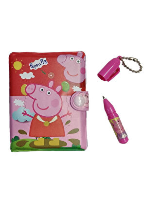 Peppa Pig Figürlü Küçük Kalemli Notluk & Not Defteri - 2 ADET