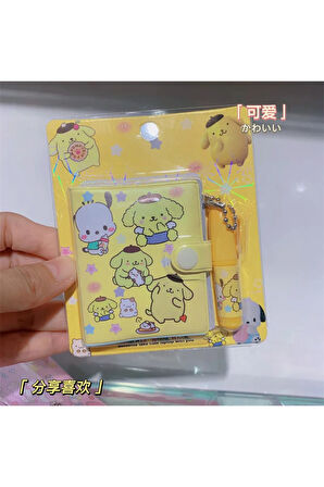 Pompompurin Figürlü Küçük Kalemli Notluk & Not Defteri - 1 ADET