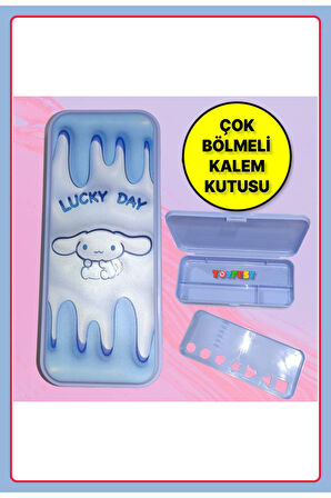 Cinnamoroll Figürlü Çok Bölmeli Plastik Kalemlik Kalem Kutusu