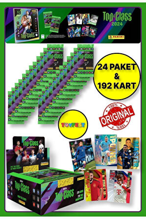 Panini Fifa Top Class 2024 Koleksiyonluk Futbolcu Kartları + 24 Paket (192 Adet Kart)