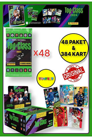 Panini Fifa Top Class 2024 Koleksiyonluk Futbolcu Kartları + 48 Paket (384 Adet Kart)