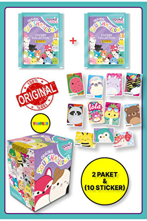 Panini Squishmallows Sticker Çıkartma - 2 Paket ( 10 Adet Sticker )