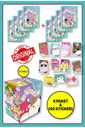 Panini Squishmallows Sticker Çıkartma - 8 Paket ( 40 Adet Sticker )