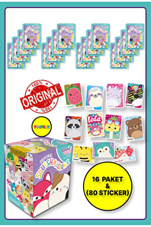 Panini Squishmallows Sticker Çıkartma - 16 Paket ( 80 Adet Sticker )