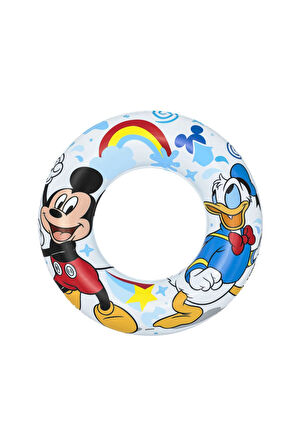 Mickey Mouse Disney Figürlü Deniz Havuz Çocuk Yüzücü Simit - (3 - 6 Yaş Arası) - 56 cm