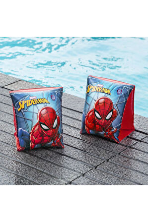 Spiderman Örümcek Adam Figürlü Deniz Havuz Çocuk Yüzücü Kolluk - (3 - 6 Yaş Arası) - 23 X 15 cm