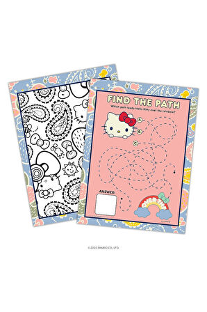 Hello Kitty Kabarık Çıkartmalı Aktivite Oyunlu Pad - 30 + Sticker