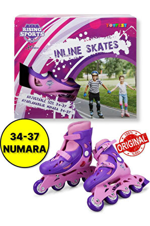 Inline 4 Teker Paten Pembe (34 - 37 Numara için Ayarlanabilir)