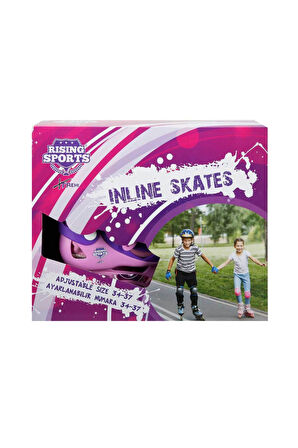 Inline 4 Teker Paten Pembe (34 - 37 Numara için Ayarlanabilir)