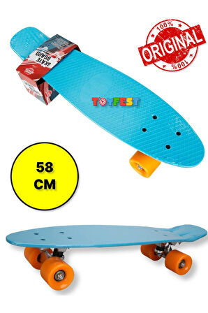 Plastik Kaykay Retroboard 58 cm - Mavi