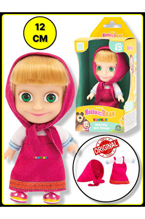 Masha and The Bear Masha ile Koca Ayı Çizgi Film Karakterlerinden 12 cm Masha Bebek- 1 ADET(Model 1)