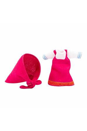 Masha and The Bear Masha ile Koca Ayı Çizgi Film Karakterlerinden 12 cm Masha Bebek- 1 ADET(Model 1)