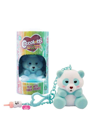 Coccolotti İnteraktif Sesli ve Işıklı Sevimli Pandalar Anahtarlık & Çanta Akesesuarı - Mavi Panda