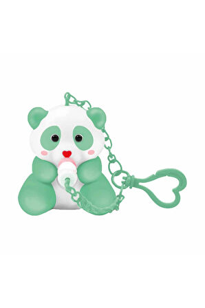Coccolotti İnteraktif Sesli ve Işıklı Sevimli Pandalar Anahtarlık & Çanta Akesesuarı - Yeşil Panda