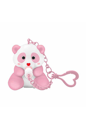Coccolotti İnteraktif Sesli ve Işıklı Sevimli Pandalar Anahtarlık & Çanta Akesesuarı - Pembe Panda