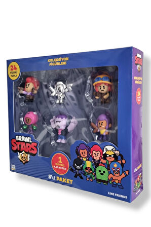 Brawl Star 8 Li Figür Seti - Model 3 - (AMBER CROW)