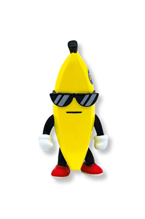 Stumble Guys Seri 1 - 3D Mini 1 i Sürpriz olan 5 li Figür Seti - T-rex Quarterback Banana Guy Anubis