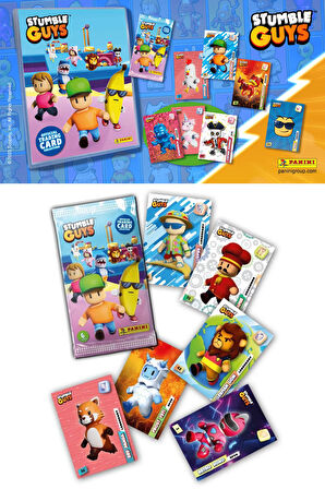 Panini Stumble Guys Koleksiyon Kartları Albüm Dergisi (18 Adet Kart + 2 Limited Edition Kart)