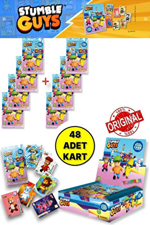 Panini Stumble Guys Koleksiyon Kartları - Çoklu Set - 8 PAKET (48 Adet Kart)