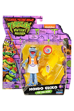 TMNT Aksesuarlı Ninja Kaplumbağalar Mutant Figürü - MONDO GECKO The Chill Dude - 20 CM