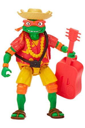 TMNT Aksesuarlı Ninja Kaplumbağalar Mutant Figürü - BEACH BUM MIKEY Decked Out Dude - 20 CM