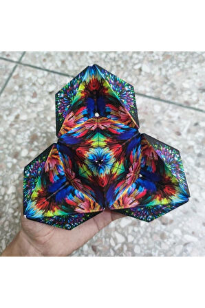 3 Boyutlu Stress Giderici Manyetik Geometrik Mozaikli Mıknatıslı Akıl Zeka Rübik Küp - Renkli - 2