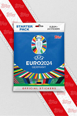ALMANYA EURO 2024 Avrupa Şampiyonası Match Attax - Resmi Futbolcu Sticker Dergisi + 24 Adet Sticker