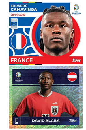 ALMANYA EURO 2024 Avrupa Şampiyonası Match Attax - 6 ADET Futbolcu Sticker Paketi (36 Adet Sticker)
