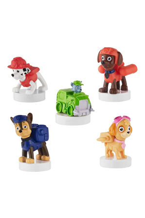 Paw Patrol Damgalı Mühürlü 5 li Figür Seti ( Chase - - Zuma - Rocky - Skye ) - 4 - 7 CM