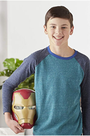 Iron Man Işıklı Flip Up Mask Brown - Elektronik  Maske