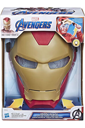 Iron Man Işıklı Flip Up Mask Brown - Elektronik  Maske