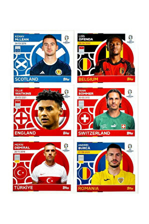 ALMANYA EURO 2024 Avrupa Şampiyonası Match Attax - Resmi Futbolcu Mini Tin Stickers Metal Kutu