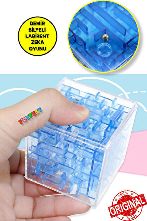 Demir Bilyeli Labirent Zeka Küpü Akıl Küpü Rübik Küp - Yeşil