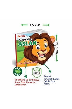 6 lı Hayvanlar Tanıtımlı ilk Kitaplarım Eğitici Okuma Kitabı Aslan - Kedi - Fil- İnek - Köpek- Koyun