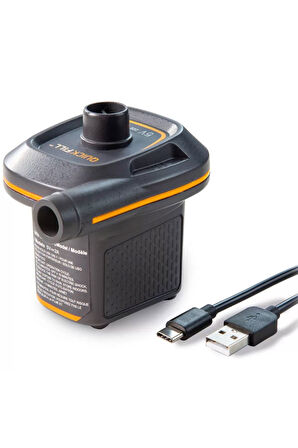 Usb Girişli Çoklu Enerji Çıkışlı Ev Kamp Portatif Mini Yatak Havuz Şişirme Pompası
