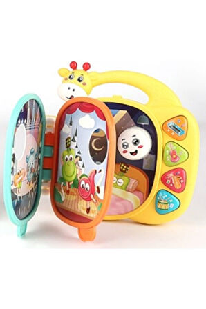 Müzikli Ninnili Işıklı Zürafa Modelli İnteraktif Eğitici Bebek Elektronik Kitabı - ( 1 - 3 Yaş )