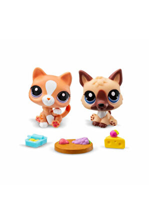 Littlest Pet Shop Minişler 2’li Figür Seti S1 - Köpek ve Kedi - 5 CM