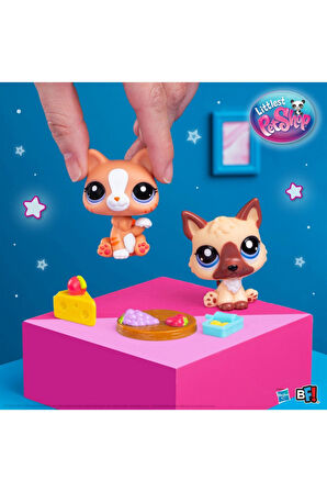 Littlest Pet Shop Minişler 2’li Figür Seti S1 - Köpek ve Kedi - 5 CM