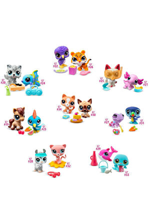 Littlest Pet Shop Minişler 2’li Figür Seti S1 - Bukalemun ve Kuş - 5 CM