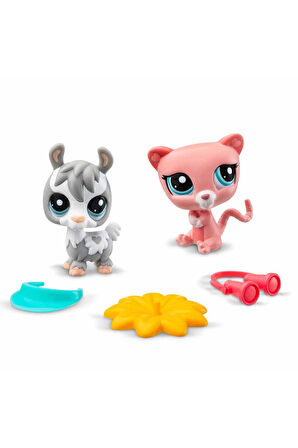 Littlest Pet Shop Minişler 2’li Figür Seti S1 - Lama ve Fare - 5 CM