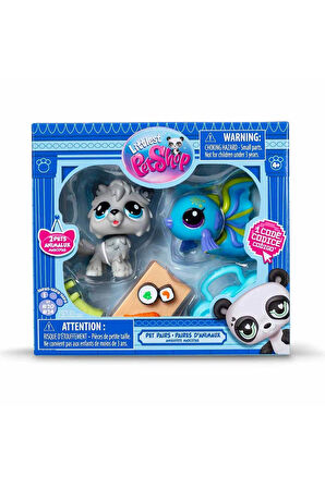 Littlest Pet Shop Minişler 2’li Figür Seti S1 - Kurt ve Balık - 5 CM