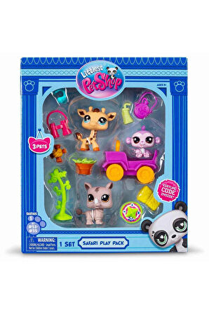 Littlest Pet Shop Minişler Safari Oyun Seti 3’lü Figür Seti S1 - 5 CM
