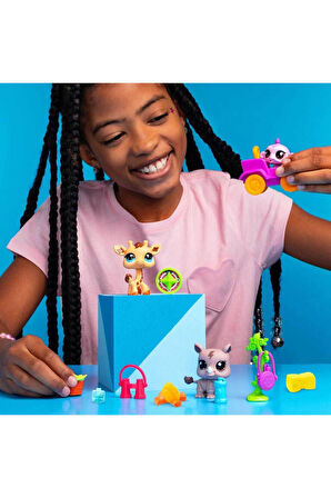 Littlest Pet Shop Minişler Safari Oyun Seti 3’lü Figür Seti S1 - 5 CM