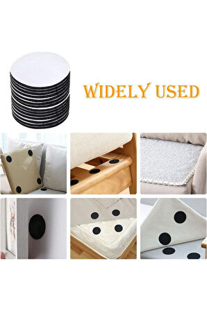 Halı Paspas Sandalye Minderi Merdiven Halısı Kaydırmaz Sabitleme Yapışkanlı Cırt Cırt Bant - 30 ADET