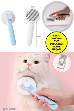 Basmalı Kedi Logolu Evcil Hayvan Tarak Fırça Tüy Toplayacı Kedi Fırçası - 1 ADET