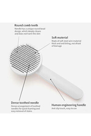 Basmalı Kedi Logolu Evcil Hayvan Tarak Fırça Tüy Toplayacı Kedi Fırçası - 1 ADET