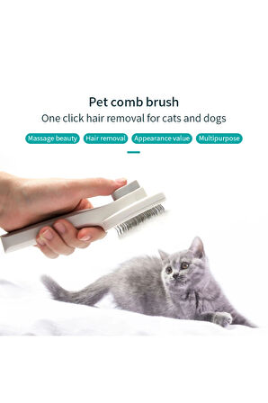 Basmalı Kedi Logolu Evcil Hayvan Tarak Fırça Tüy Toplayacı Kedi Fırçası - 1 ADET