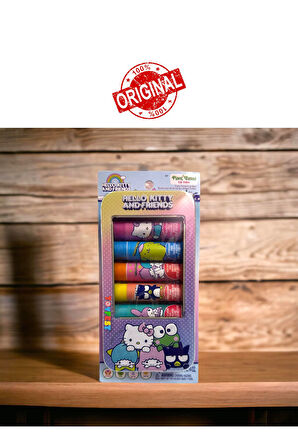 Hello Kitty & Friends Özel Metal Kutusunda 5'li Paket Dudak Parlatıcı Balsamı